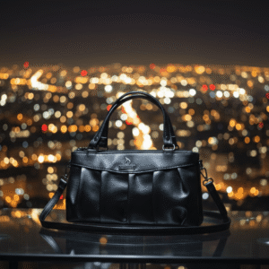 Pleated Top Handle Bag