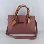 Wine Red with orange ribbon