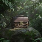 Triangle Printed satchel
