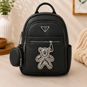 Imported Teddy Charm Backpack