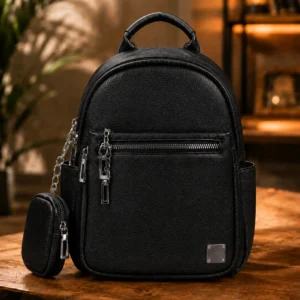 Korean Luxe Multi-Zip Backpack