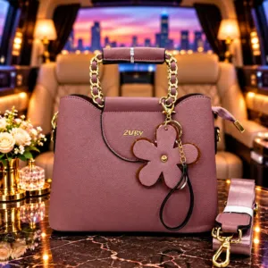 Zuby Floral Charm Chain-Handle Satchel & Sling Bag