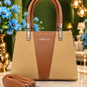 Emelie V-Panel Dual-Tone Handbag & Sling Bag